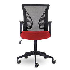 Офисное кресло Brabix Wings MG-309 (пластик черный, сетка, черное/красное) 532014 в Южно-Сахалинске