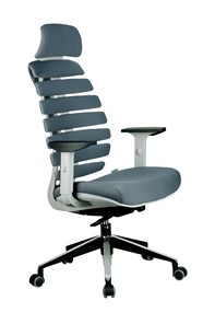 Кресло офисное Riva Chair SHARK (Серый/серый) в Южно-Сахалинске
