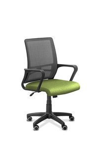 Кресло в офис Акцент, сетка YM/ткань Bahama / салатовая/серая в Южно-Сахалинске