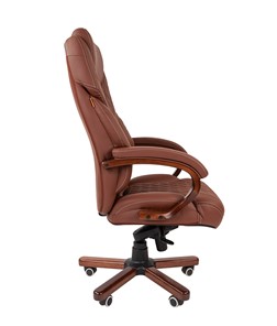 Кресло компьютерное CHAIRMAN 406, коричневый в Южно-Сахалинске - предосмотр 3