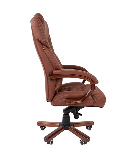 Кресло компьютерное CHAIRMAN 406, коричневый в Южно-Сахалинске - изображение 3