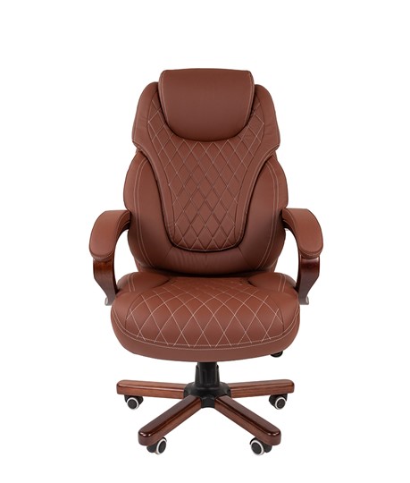 Кресло компьютерное CHAIRMAN 406, коричневый в Южно-Сахалинске - изображение 2