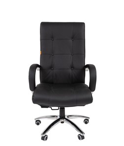 Кресло компьютерное CHAIRMAN 424 Кожа черная в Южно-Сахалинске - предосмотр 2