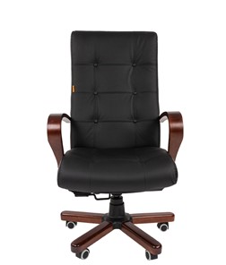 Офисное кресло CHAIRMAN 424 WD Кожа черная в Южно-Сахалинске - предосмотр 2