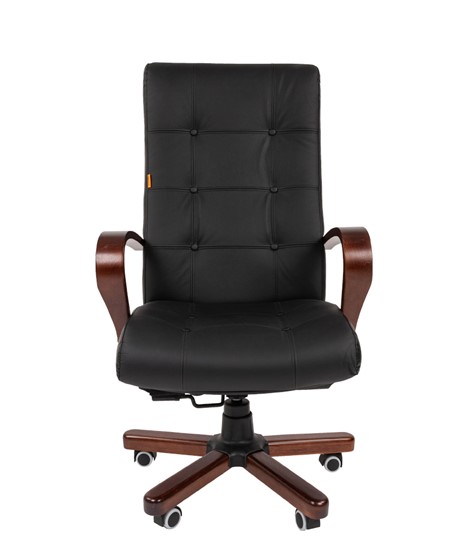 Офисное кресло CHAIRMAN 424 WD Кожа черная в Южно-Сахалинске - изображение 2