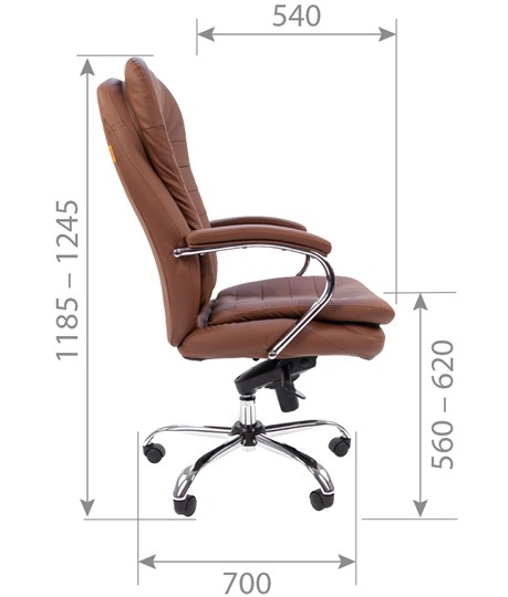 Офисное кресло CHAIRMAN 795 кожа, цвет белый в Южно-Сахалинске - изображение 3