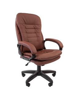 Кресло компьютерное CHAIRMAN 795 LT, экокожа, цвет коричневый в Южно-Сахалинске - предосмотр