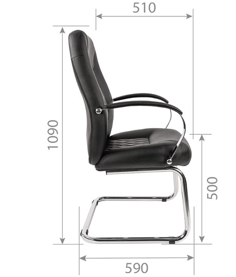 Кресло CHAIRMAN 950V Экокожа черная в Южно-Сахалинске - изображение 5