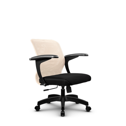 Компьютерное кресло SU-M-4/подл.160/осн.001, Бежевый/Черный в Южно-Сахалинске - изображение