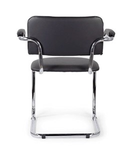 Офисный стул для посетителей Sylwia chrome arm P60, кож/зам V в Южно-Сахалинске - предосмотр 4
