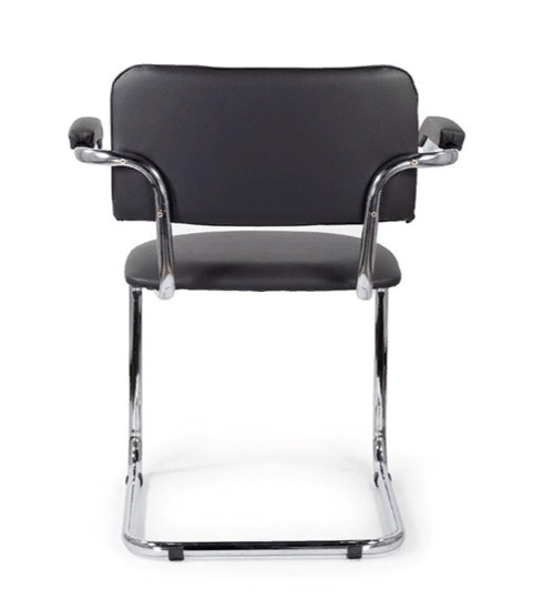 Офисный стул для посетителей Sylwia chrome arm P60, кож/зам V в Южно-Сахалинске - изображение 4