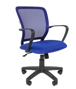 Кресло офисное CHAIRMAN 698 black TW-05, ткань, цвет синий в Южно-Сахалинске - предосмотр
