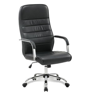 Кресло офисное Brabix Stark EX-547 (экокожа, хром, черное) 531948 в Южно-Сахалинске