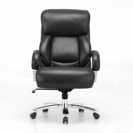 Офисное кресло Brabix Premium Pride HD-100 (натуральная кожа, черное) в Южно-Сахалинске - изображение