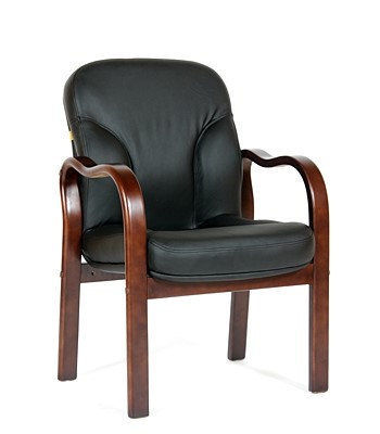 Офисное кресло CHAIRMAN 658 Натуральная кожа черный в Южно-Сахалинске - изображение