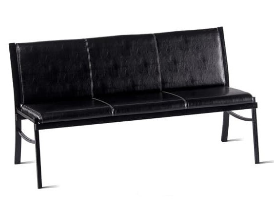 Прямой диван Симпл-3, ВИК Carolina/Черная шагрень в Южно-Сахалинске - изображение