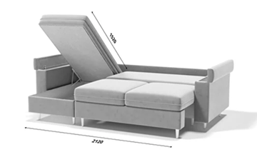 Угловой диван с оттоманкой Брайтон БЛ/БП в Южно-Сахалинске - предосмотр 10