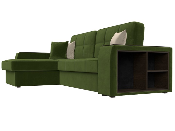 Угловой диван Брюссель, Зеленый/бежевый (вельвет) в Южно-Сахалинске - изображение 2