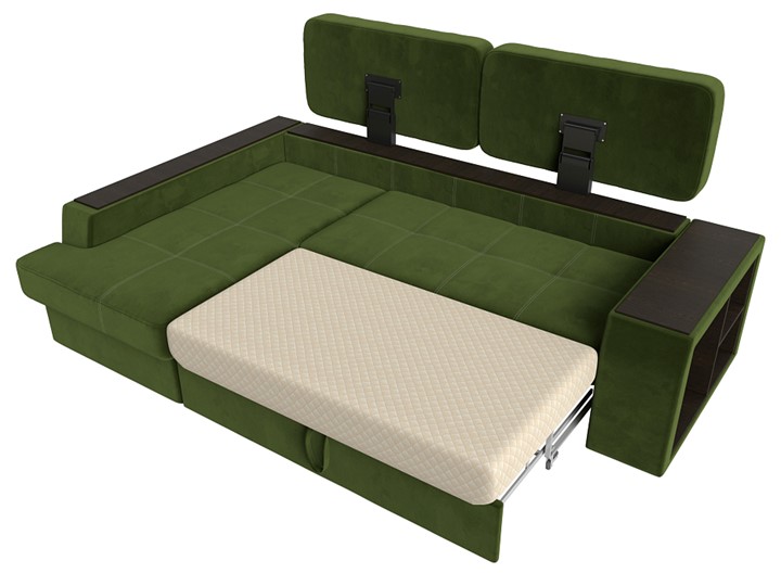 Угловой диван Брюссель, Зеленый/бежевый (вельвет) в Южно-Сахалинске - изображение 5