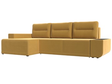 Угловой диван для гостиной Чикаго, Желтый (микровельвет) в Южно-Сахалинске