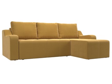 Угловой диван для гостиной Элида, Желтый (микровельвет) в Южно-Сахалинске - предосмотр
