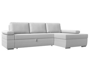 Угловой диван с оттоманкой Канкун, Белый (экокожа) НПБ в Южно-Сахалинске - предосмотр