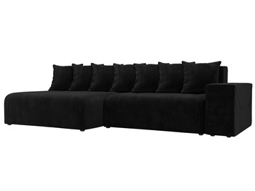 Угловой диван для гостиной Кёльн, Черный (велюр) в Южно-Сахалинске - предосмотр