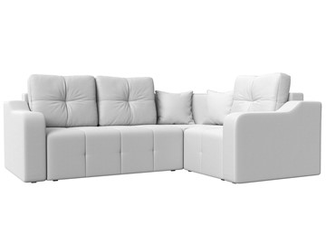 Угловой диван для гостиной Кембридж, Белый (экокожа) в Южно-Сахалинске - предосмотр