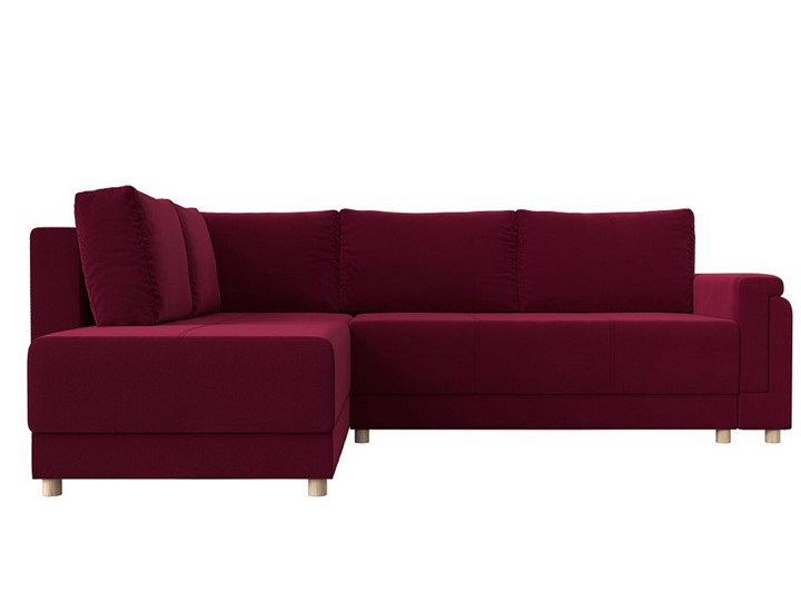 Угловой раскладной диван Лига-024, Бордовый (Микровельвет) в Южно-Сахалинске - изображение 7