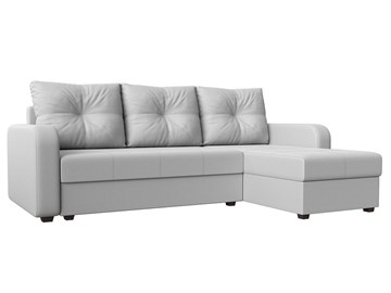 Угловой диван с оттоманкой Ливерпуль Лайт, Белый (Экокожа) в Южно-Сахалинске - предосмотр