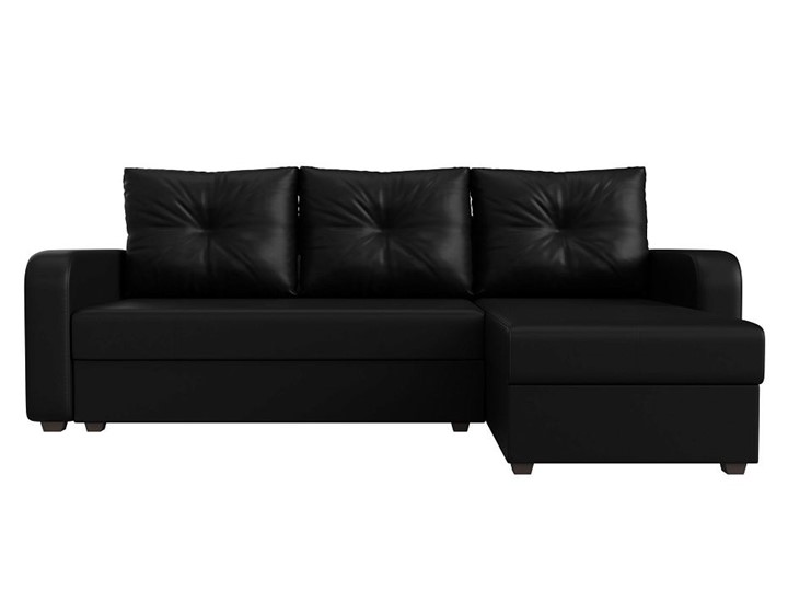 Угловой диван с оттоманкой Ливерпуль Лайт, Черный (Экокожа) в Южно-Сахалинске - изображение 5