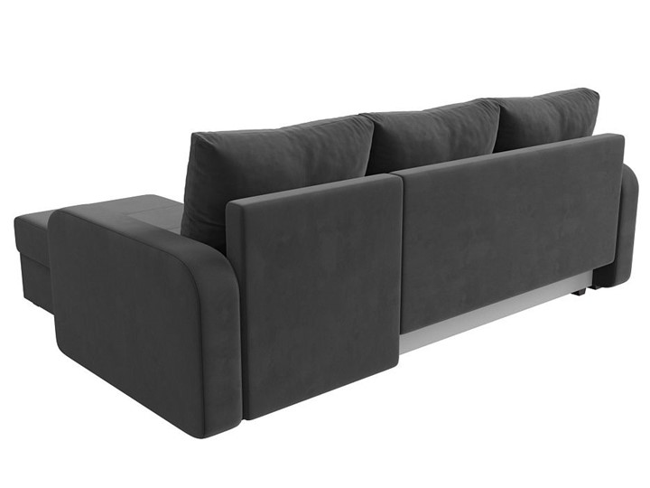 Угловой диван с оттоманкой Ливерпуль Лайт, Серый (Велюр) в Южно-Сахалинске - изображение 4