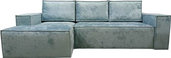 Угловой диван с оттоманкой Лофт 263х159х93 (Ремни/Тик-так) в Южно-Сахалинске - изображение 3