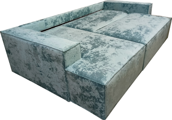 Угловой диван с оттоманкой Лофт 263х159х93 (Ремни/Тик-так) в Южно-Сахалинске - изображение 6