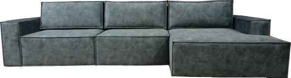Угловой диван Лофт 357х159х93 (Ремни/Еврокнижка) в Южно-Сахалинске - изображение 3