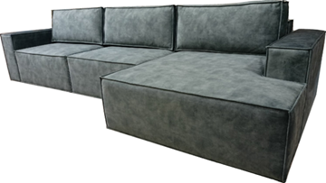 Угловой диван с оттоманкой Лофт 357х159х93 (НПБ/Еврокнижка) в Южно-Сахалинске - предосмотр 4