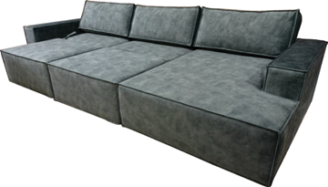 Угловой диван с оттоманкой Лофт 357х159х93 (НПБ/Еврокнижка) в Южно-Сахалинске - предосмотр 5