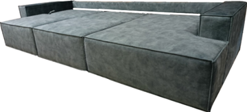Угловой диван с оттоманкой Лофт 357х159х93 (НПБ/Еврокнижка) в Южно-Сахалинске - предосмотр 6
