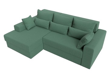 Угловой диван для гостиной Майами, Амур зеленый (Рогожка) в Южно-Сахалинске - предосмотр 4