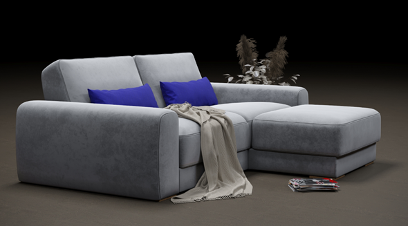 Угловой диван с оттоманкой Манхэттен 2400 в Южно-Сахалинске - изображение