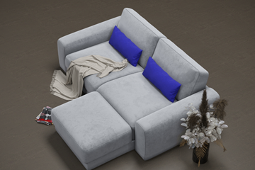 Угловой диван с оттоманкой Манхэттен 2400 в Южно-Сахалинске - предосмотр 1