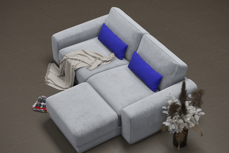 Угловой диван с оттоманкой Манхэттен 2400 в Южно-Сахалинске - изображение 1