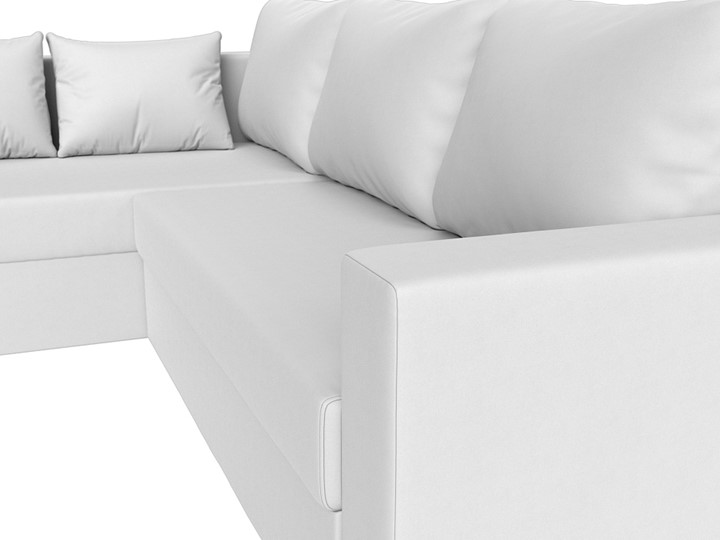 Угловой диван Мансберг, Белый (Экокожа) в Южно-Сахалинске - изображение 4