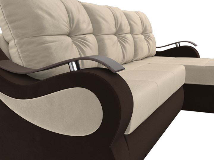 Угловой диван Меркурий, Бежевый/коричневый (вельвет) в Южно-Сахалинске - изображение 3