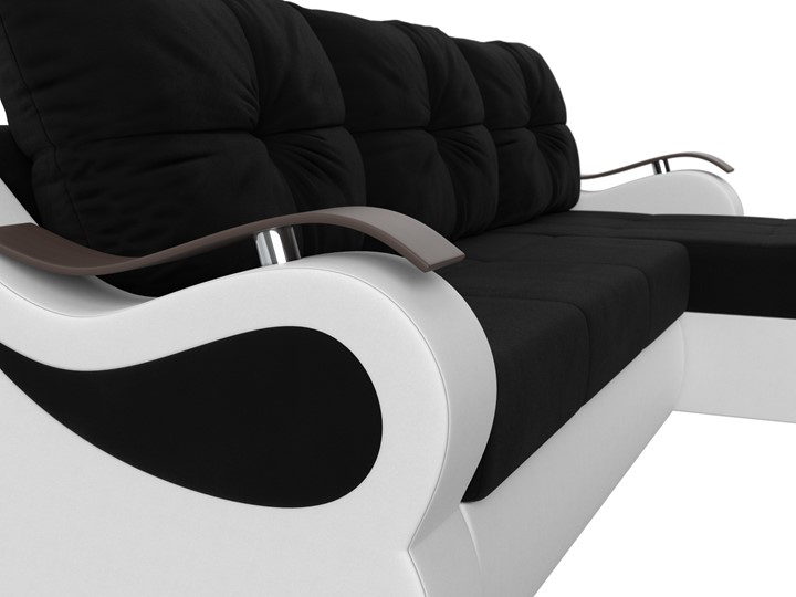 Угловой диван Меркурий, Черный/белый (вельвет/экокожа) в Южно-Сахалинске - изображение 3