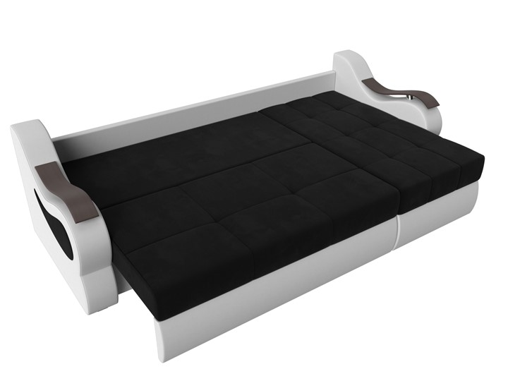 Угловой диван Меркурий, Черный/белый (вельвет/экокожа) в Южно-Сахалинске - изображение 5