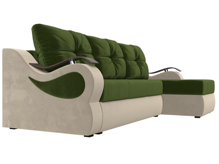 Угловой диван Меркурий, Зеленый/бежевый (вельвет) в Южно-Сахалинске - изображение 2