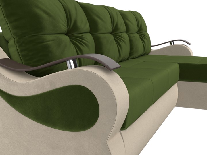 Угловой диван Меркурий, Зеленый/бежевый (вельвет) в Южно-Сахалинске - изображение 3