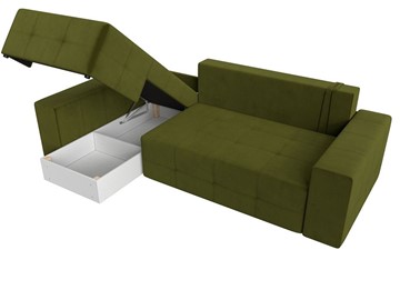 Угловой раскладной диван Перри, Зеленый (микровельвет) в Южно-Сахалинске - предосмотр 3