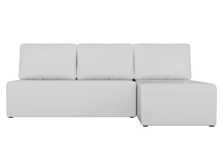 Угловой раскладной диван Поло, Белый (экокожа) в Южно-Сахалинске - изображение 1